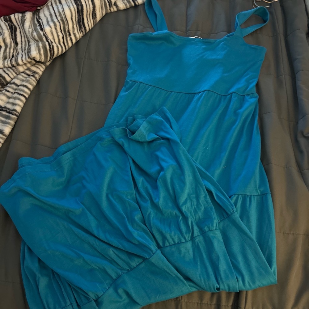 Amazon Women's Maxi Dress in Teal Blue